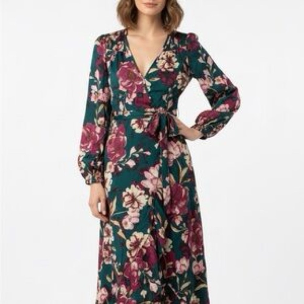 Band Of The Free ~ Floral Wrap Dress (size: small) worn once